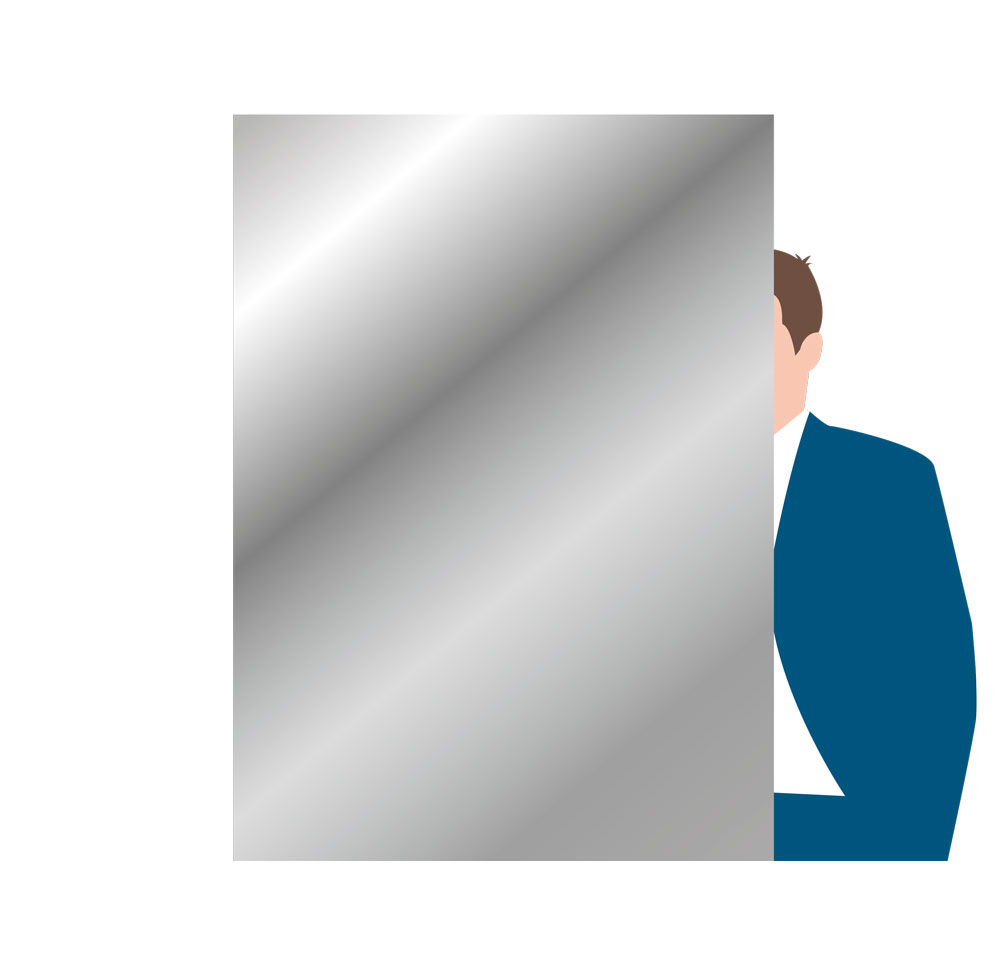 Verspiegelte Sichtschutzfolie