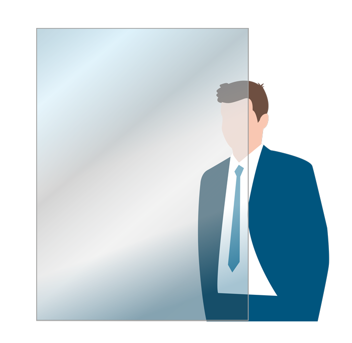 Funktionsweise der Spiegelfolie bei Nacht